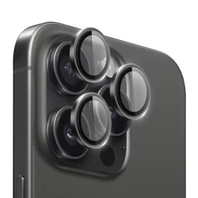 Защитное стекло на камеру Wiwu Dual Color Lens Guard для iPhone 16 Pro/16 Pro Max, Black