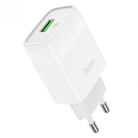 Сетевое зарядное устройство Hoco C72Q Glorious 1xUSB, 3А, 18W, QC3.0, Белое