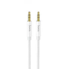 Кабель AUX Hoco 3.5 мм Audio cable 3.5мм UPA19 1м, Серебристый