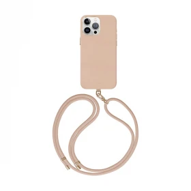 Накладка Uniq для iPhone 16 Pro Max COEHL MUSE Leatherette with Strap (MagSafe), Dusty Nude (IP6.9P(2024)-MUSMDNUD)