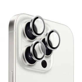 Защитное стекло на камеру Wiwu Dual Color Lens Guard для iPhone 16 Pro/16 Pro Max, Silver
