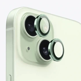 Защитное стекло на камеру Wiwu Lens Guard для iPhone 15/15 Plus, Зелёное