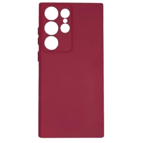 Накладка Silicone Case Logo для Samsung Galaxy S24 Ultra, Винная
