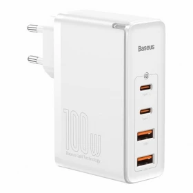 Сетевое зарядное устройство Baseus GaN2 Pro 2*USB+2*TYPE-C, 100W, Белое (CCGAN2P-L02)