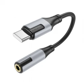 Переходник Borofone BV19 3.5 mm to USB-C 0.15 m, Black