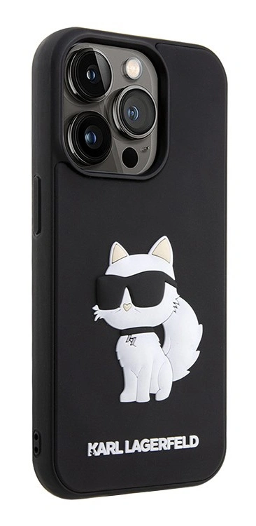 Накладка Lagerfeld для iPhone 15 Pro 3D Rubber NFT Choupette Hard, Black (KLHCP15L3DRKHNK). Фото 2