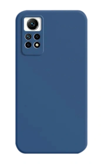 Накладка Silicone Case Logo для Redmi Note 12 Pro 4G, Синяя. Фото 1