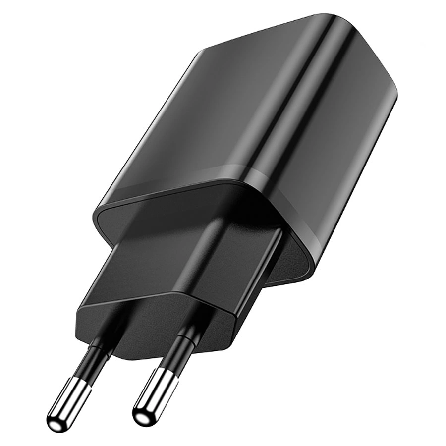 Сетевое зарядное устройство Borofone BA52A 5V/2.1A 1USB Nimble single port, Чёрный. Фото 1