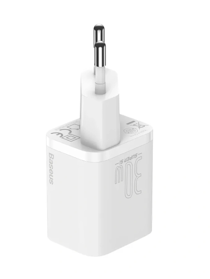 Сетевое зарядное устройство Baseus Super Si Quick charger 30W EU, Белое (CCSUP-J02). Фото 2
