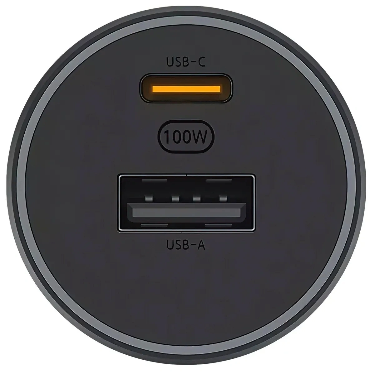 Автомобильное зарядное устройство XiaoMi Car Charger 1A1C 100W (CC07ZM) + Кабель USB-C-USB-C, Black. Фото 6