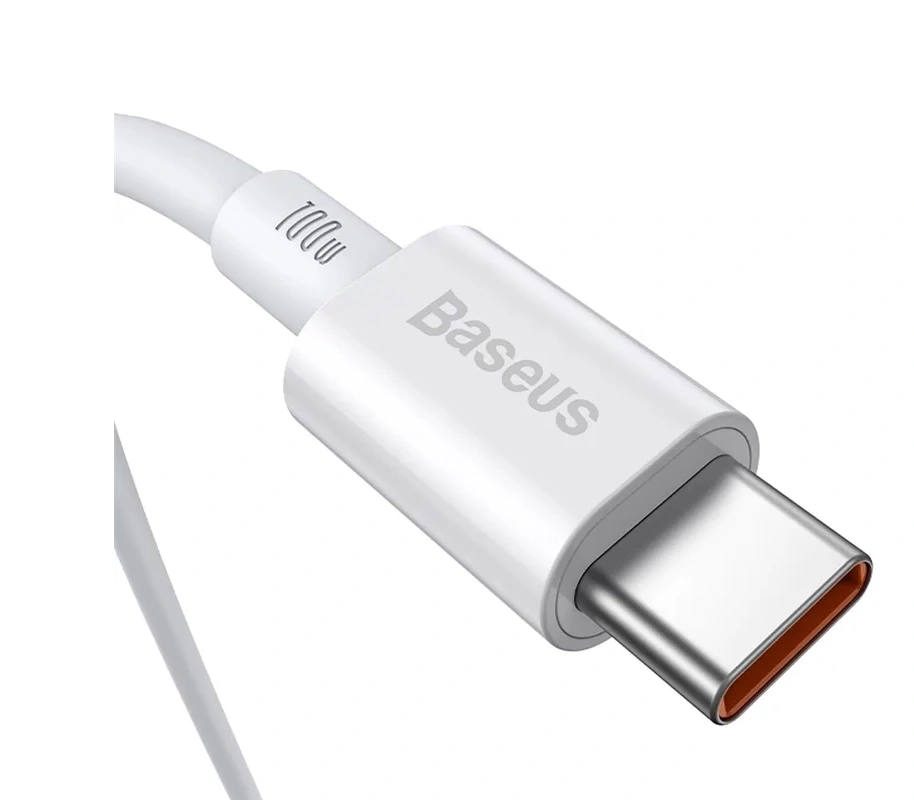 Кабель Baseus Superior Series Fast Charging Data Cable Type-C to Type-C 100W 2м, Белый (CATYS-C02). Фото 2
