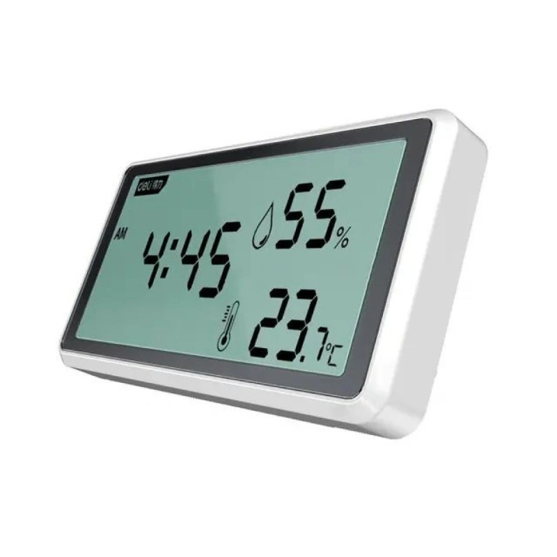 Метеостанция Deli Thermometer Hygrometer, White (DL336001). Фото 1