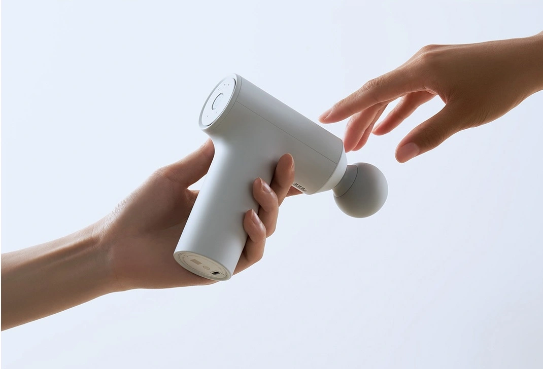 Фасциальный массажер-пистолет для тела Mijia Fascia Gun Mini 2C, Серебристый (MJJMQ03YM). Фото 2