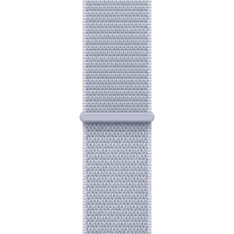 Apple Watch SE 2024, 44 мм, 44 мм, корпус из алюминия серебристого цвета, спортивный браслет дымчато-голубого цвета (MXET3). Фото 3