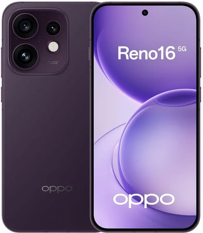 Смартфон Oppo Reno16 12/256Гб, Сумеречный пурпурный (CPH2865). Фото 1