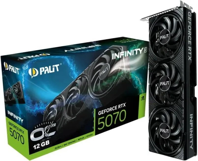 Видеокарта Palit GeForce RTX 5070 Infinity 3 12Гб GDDR7 192 bit PCIe 5.0. Фото 5