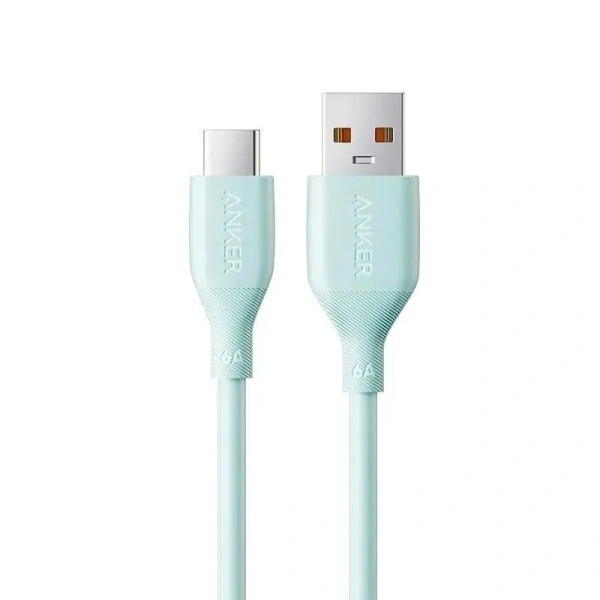 Кабель Anker USB-A to USB-C 1m 6A TPE, Зелёный (A8001661). Фото 1