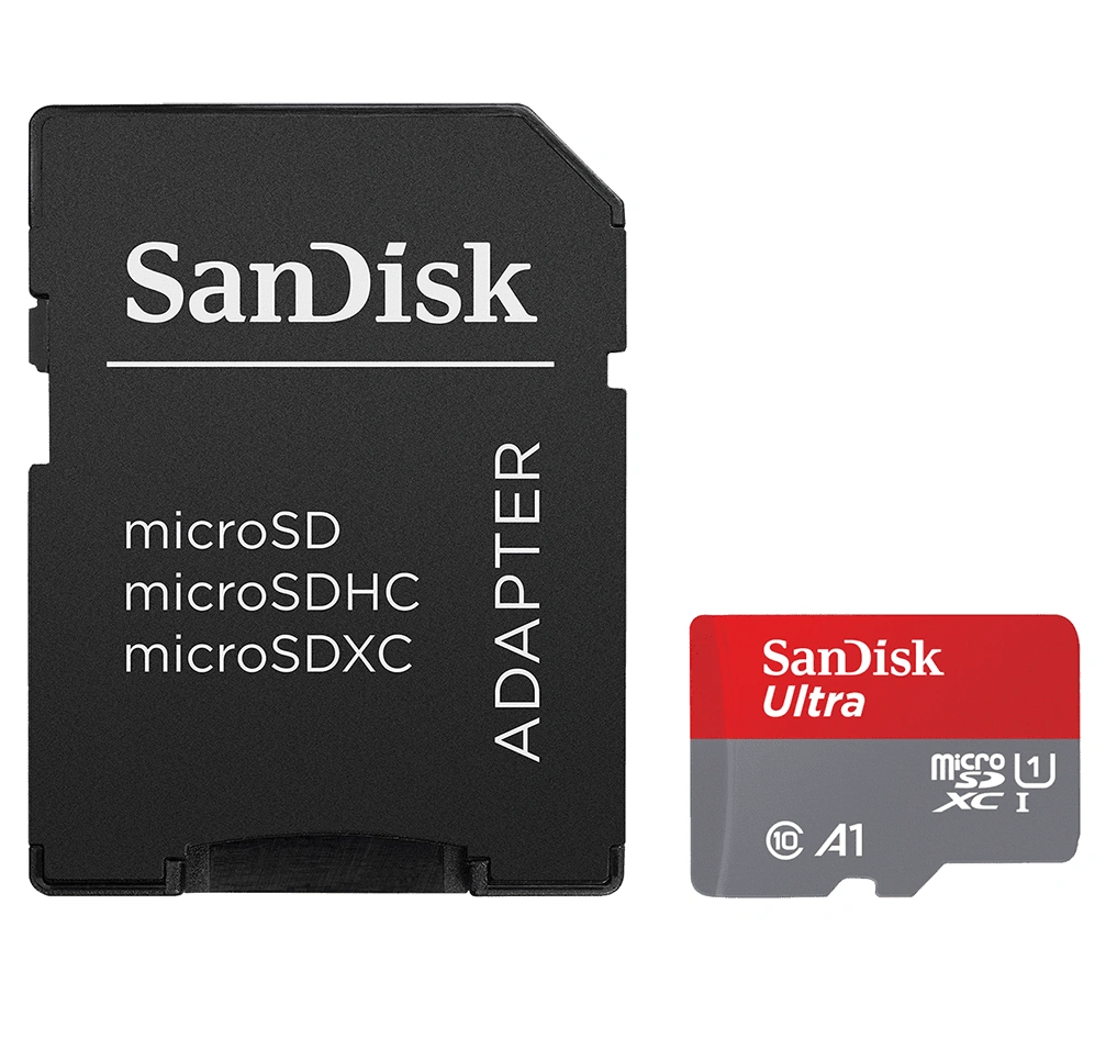 Карта памяти Sandisk 128GB MicroSD Class 10 + SD адаптер 100мб/с. Фото 1