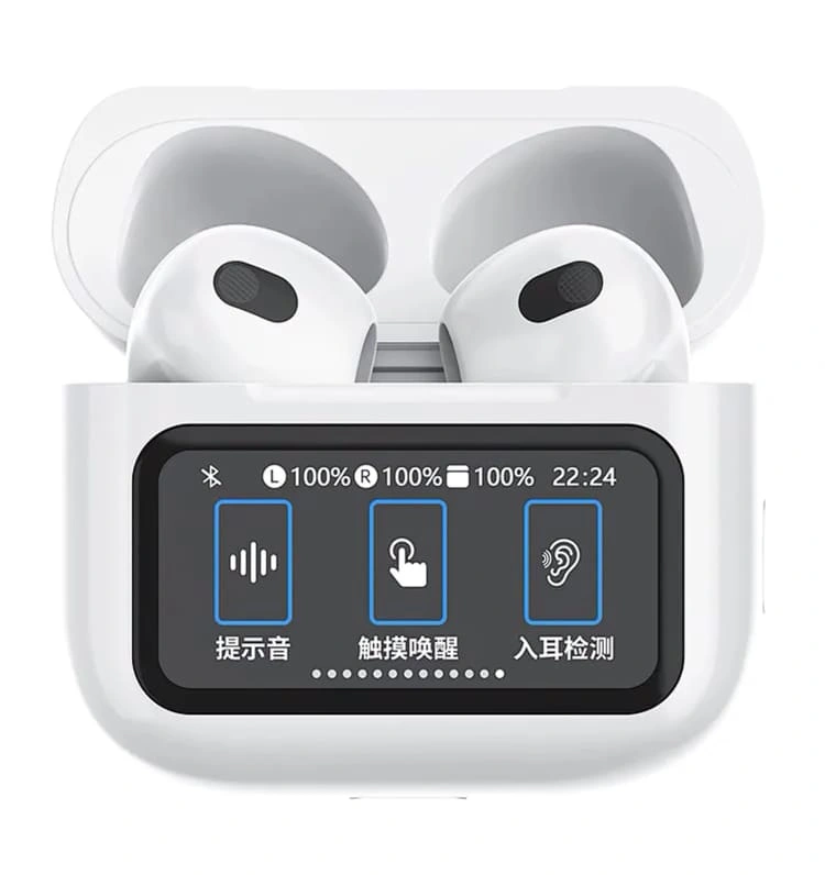 Беспроводные наушники Wiwu T23 TWS c сенсорным дисплеем, White. Фото 5