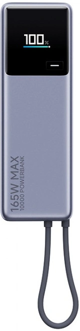 Внешний аккумулятор XiaoMi Power Bank Wireless 165W 10000mAh с кабелем USB-C PB1165MI, Серый (BHR9344CN). Фото 1