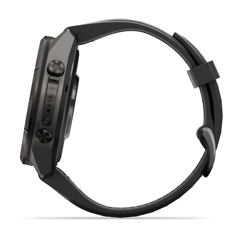Умные часы Garmin Fenix 9 Pro 43MM, АMOLED, LTE, Carbon gray DLC titanium with black/pebble gray silicone band. Фото 8