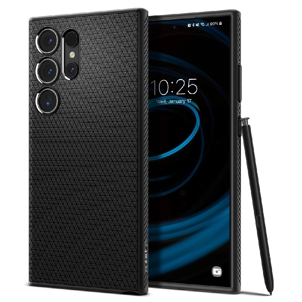 Накладка Spigen Liquid Air для Samsung Galaxy S24 Ultra, Matte Black (ACS07287). Фото 1