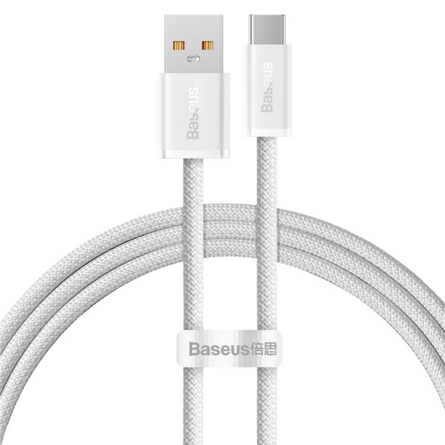 Кабель Baseus Dynamic Series Fast Charging Data Cable USB to Type-C 100W 1m, Белый (CALD000602). Фото 1