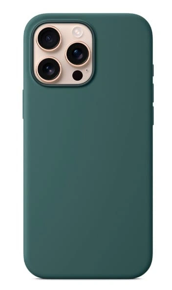 Накладка Silicone Case для iPhone 16 Pro Max, Тёмно-зелёная. Фото 1