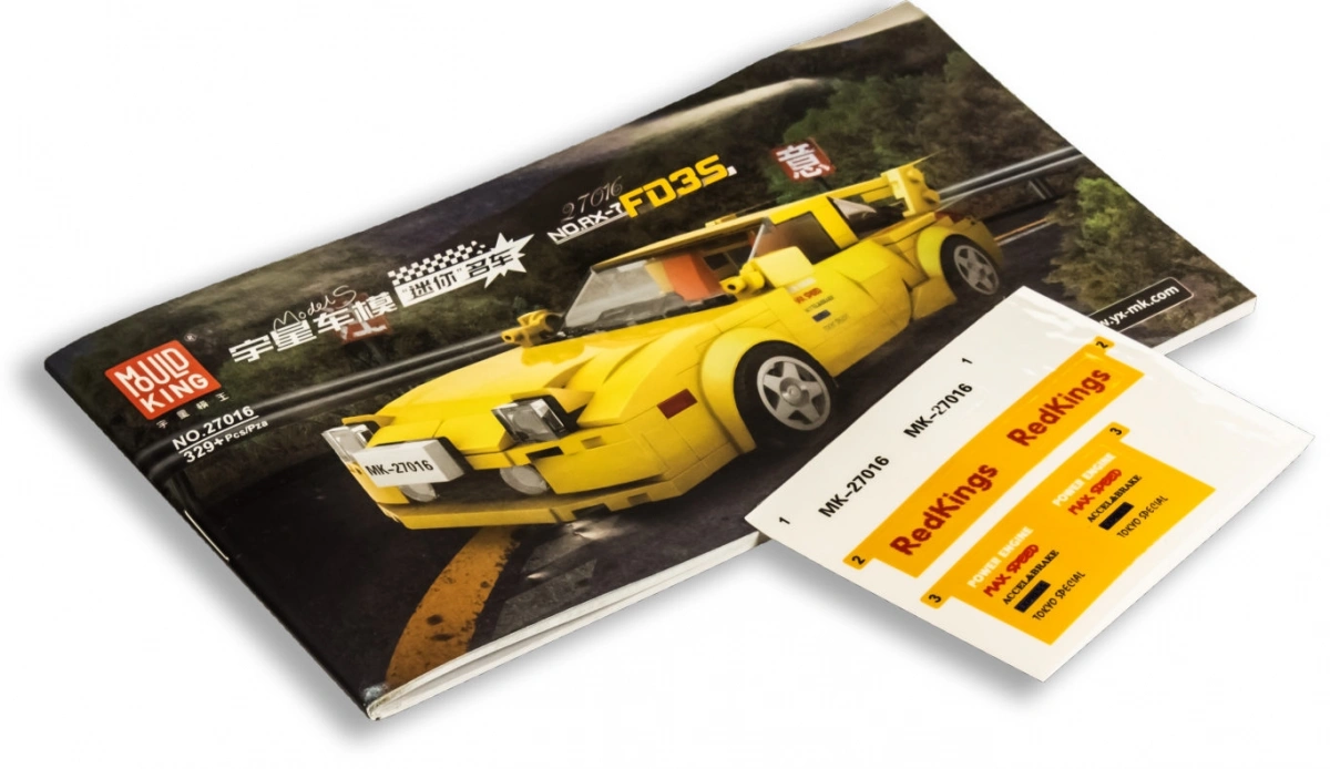 Конструктор Mould King Models 27016. Mazda RX-7 FD35, 329 деталей. Фото 4