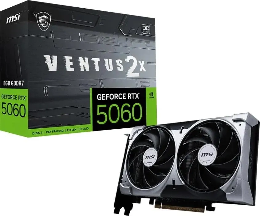 Видеокарта MSI GeForce RTX 5060 VENTUS 2X 8Гб GDDR7 128 bit PCIe 5.0. Фото 5