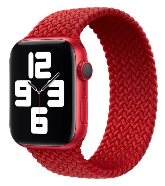 Ремешок Braided Solo Loop для Apple Watch 38/40/41/42мм (S), Красный. Фото 1