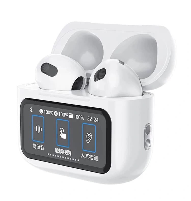 Беспроводные наушники Wiwu T23 TWS c сенсорным дисплеем, White. Фото 3