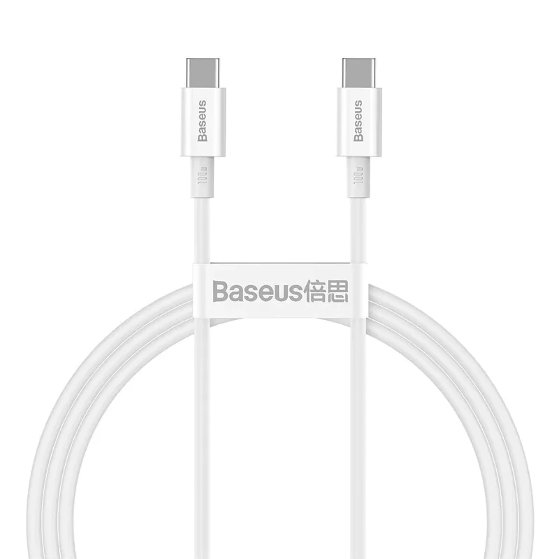 Кабель Baseus Superior Series Fast Charging Data Cable Type-C to Type-C 100W 2м, Белый (CATYS-C02). Фото 1
