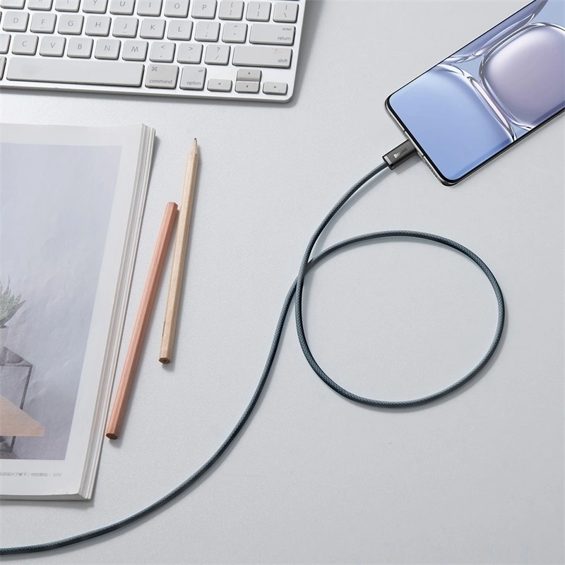 Кабель Baseus Dynamic Series Fast Charging Data Cable Type-C to Type-C 100W 1m, Серый (CALD000216). Фото 7