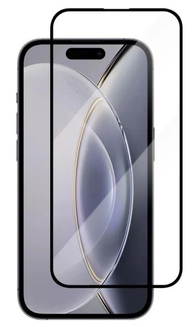 Защитное стекло для iPhone 16 Pro 2.5D, Чёрное. Фото 1