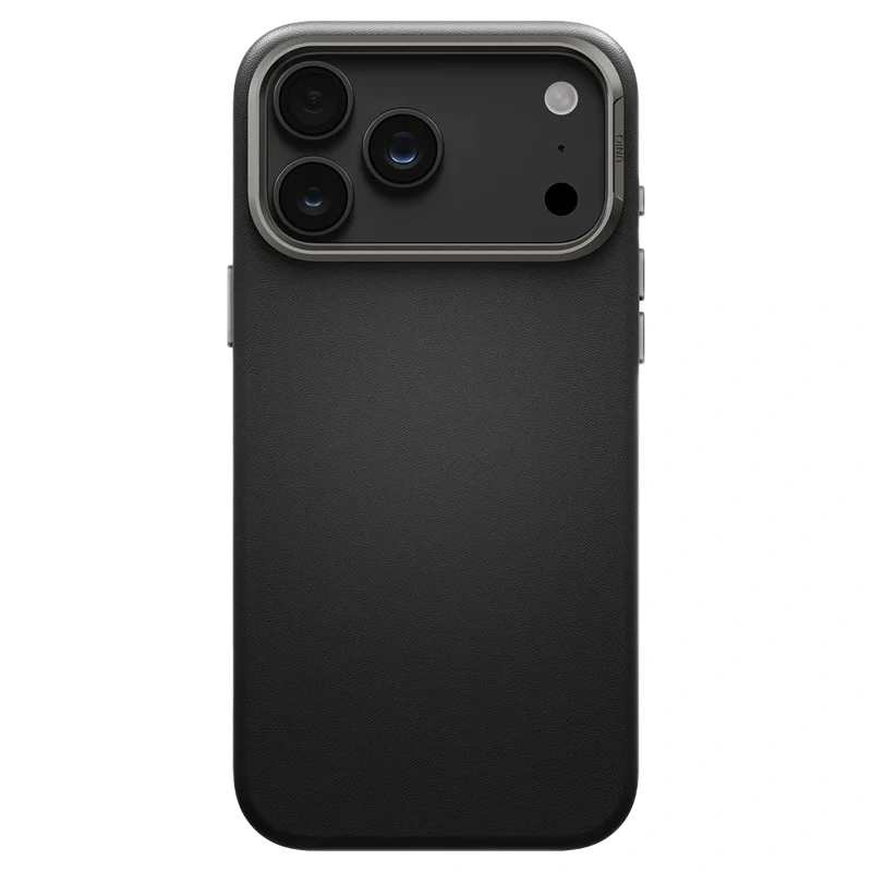 Накладка Uniq для iPhone 18 Pro Max / iPhone 17 Pro Max Lyden DS Vegan Leather Case (MagSafe), Dallas Black (IP6.9P(2026)-LYDMDBLK). Фото 2