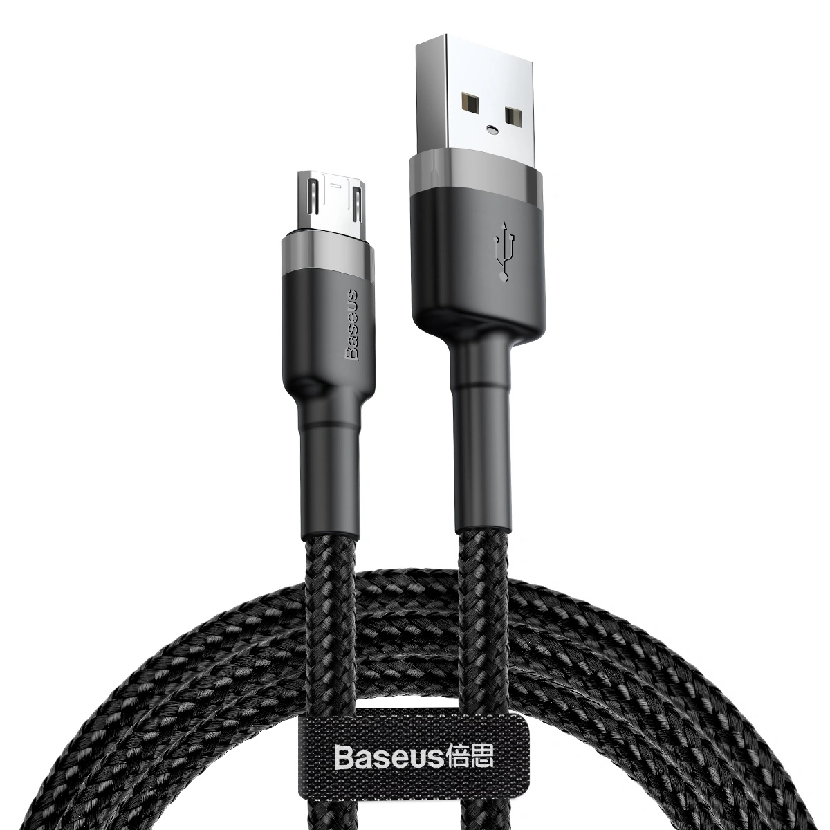 Кабель Baseus Cafule Cable USB For Micro 2.4A 1m, Black (CAMKLF-BG1). Фото 1