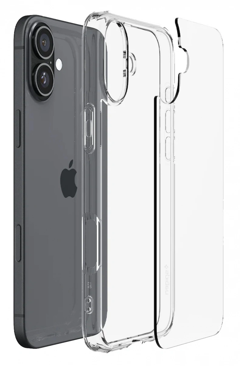 Накладка Spigen Ultra Hybrid для iPhone 16 Plus, Crystal Clear (ACS08069). Фото 4
