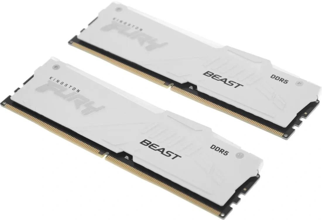 Оперативная память Kingston FURY Beast White RGB 32Гб, DDR5, 2х16 ГБ, 5600 МГц, 36-38-38 (KF556C36BWEAK2-32). Фото 3