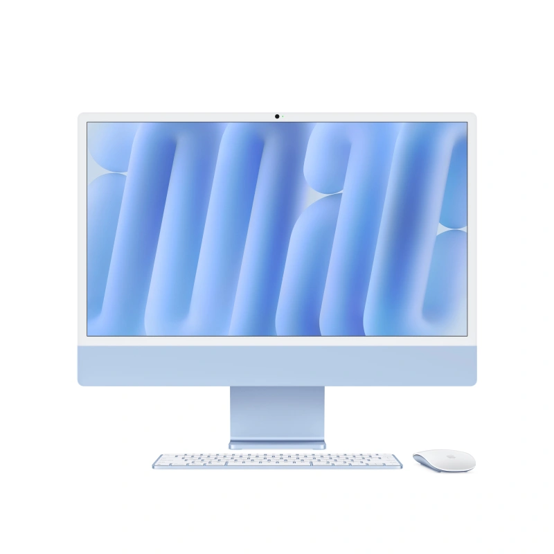 Apple iMac 24" Retina 4,5K, (MWUF3RU/A) (M4, 8-ядер CPU, 8-ядер GPU, 16 ГБ, 256 ГБ SSD, 2024), Голубой. Фото 2