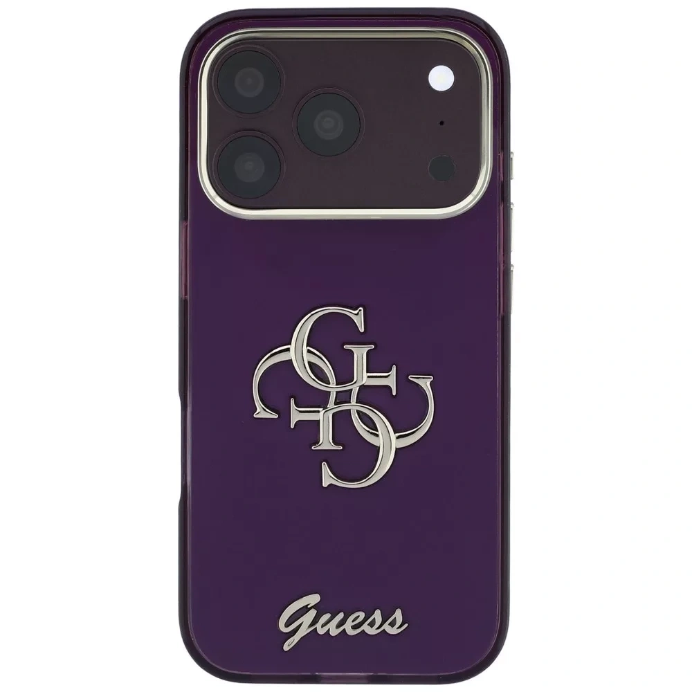 Накладка Guess для iPhone 18 Pro / 17 Pro IML 4G Big and Script metal logo & Cam Hard, Burgundy (GUHCP18L5HC4MLSU). Фото 2