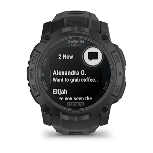 Умные часы Garmin Instinct 3 45mm, Solar, Tactical Edition, Black with Black Band (010-02934-90). Фото 2