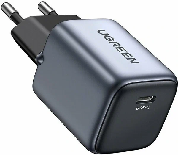 Сетевое зарядное устройство Ugreen Nexode USB-C 20W PD GaN Fast Charger, Black. Фото 2