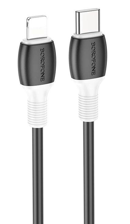 Кабель Borofone X84 PD Type-C- Lightning 1м, Чёрный. Фото 1
