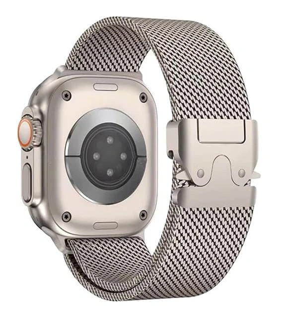 Ремешок Titanium Milanese Loop для Apple Watch 44/45/46/49мм, Starlight. Фото 2