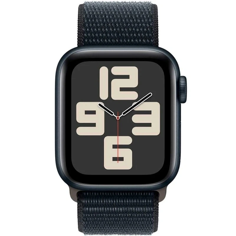 Apple Watch SE 2023, 40 мм, алюминий цвета "тёмная ночь", Midnight Sport Loop (MRTR3). Фото 2