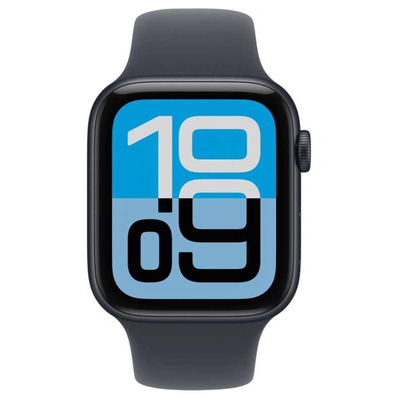 Apple Watch SE 3 2025, 40 мм, алюминий цвета "Midnight", Sport Band "Midnight" размер S/M (MEH94). Фото 2