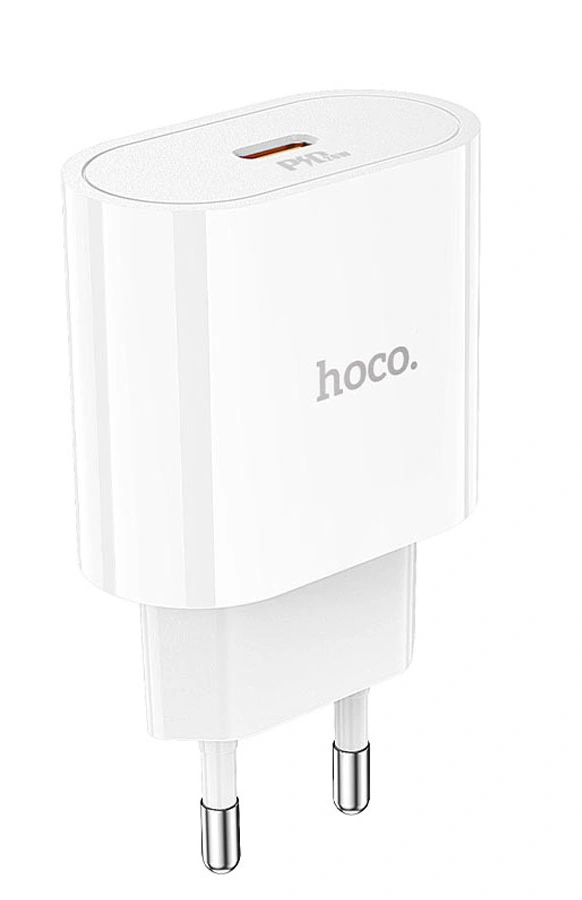 Сетевое зарядное устройство Hoco C94A Metro single port PD20W, Белое. Фото 1