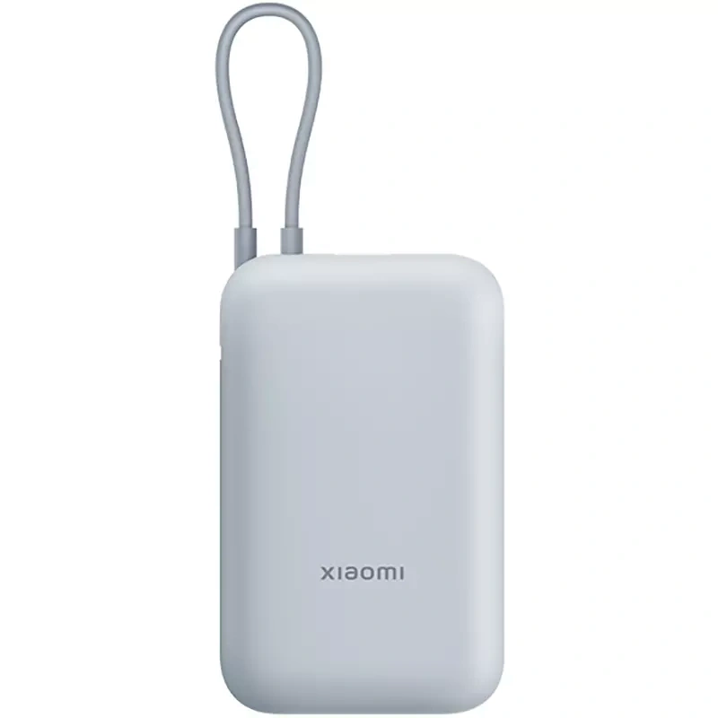 Внешний аккумулятор XiaoMi Mi Power Bank With Cable USB-C 10000mAh Pocket Version (P15ZM), Голубой (BHR7007CN). Фото 1