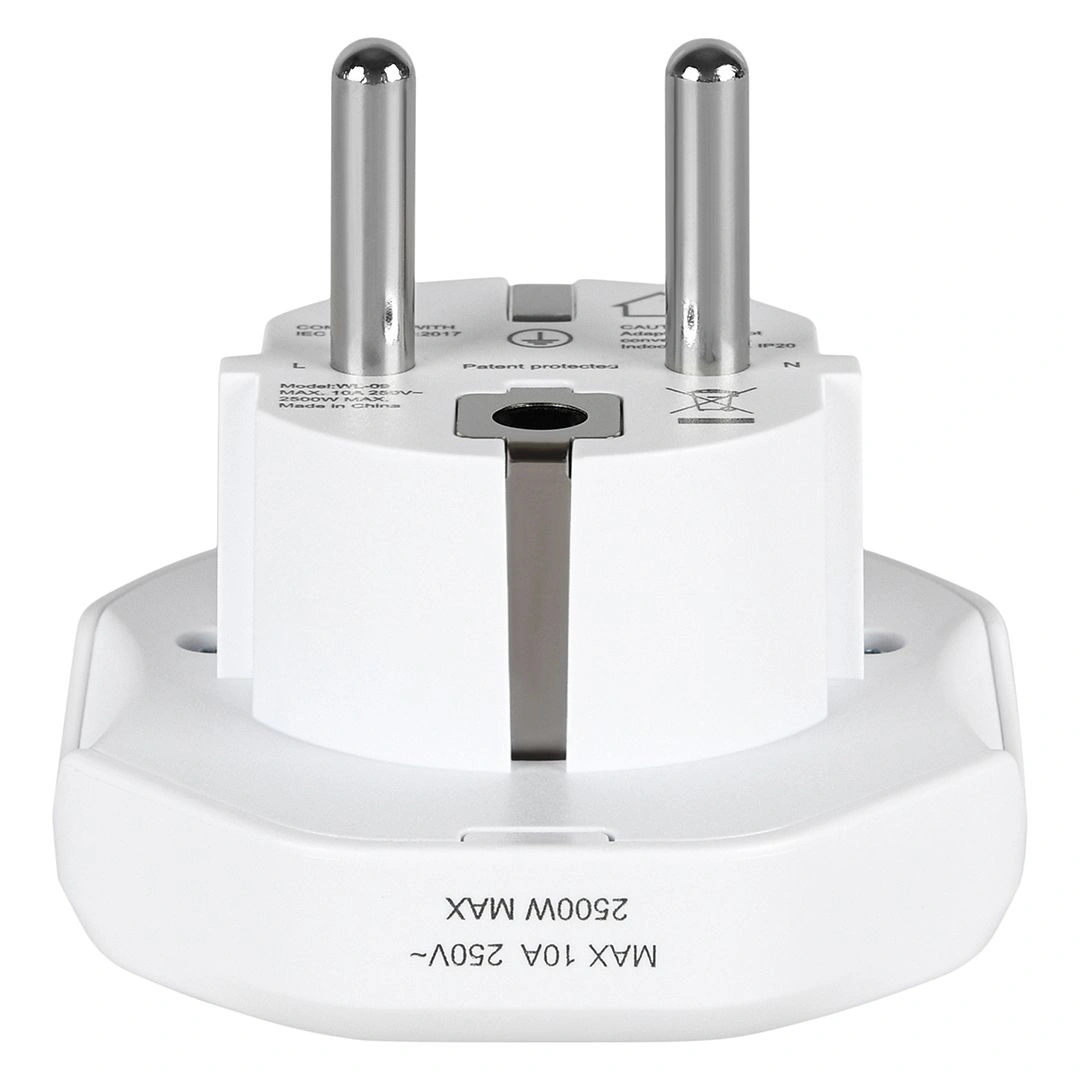 Сетевой переходник TFN 10A 2500Вт для UK/US/AU/CN (TF01), Белый. Фото 2